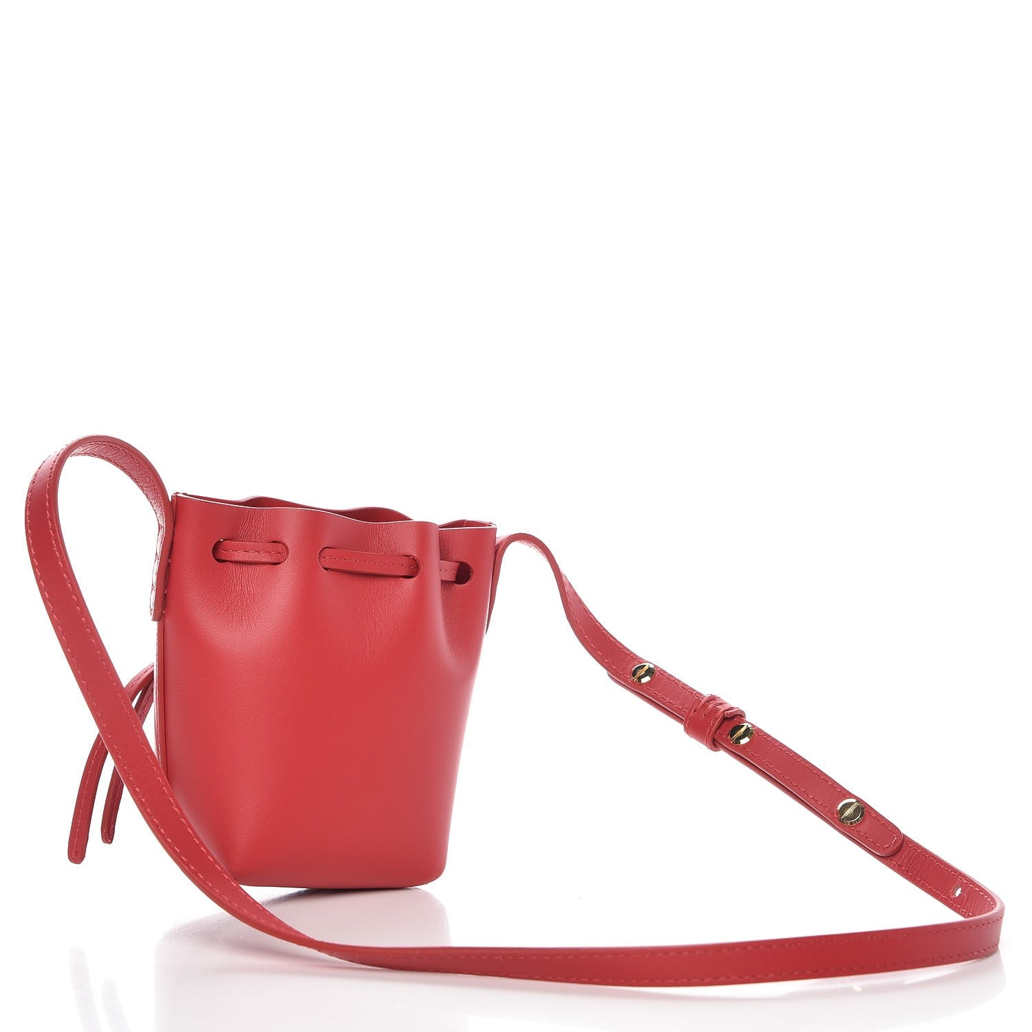Mansur Gavriel Calfskin Baby Bucket Flamma 3 of 7