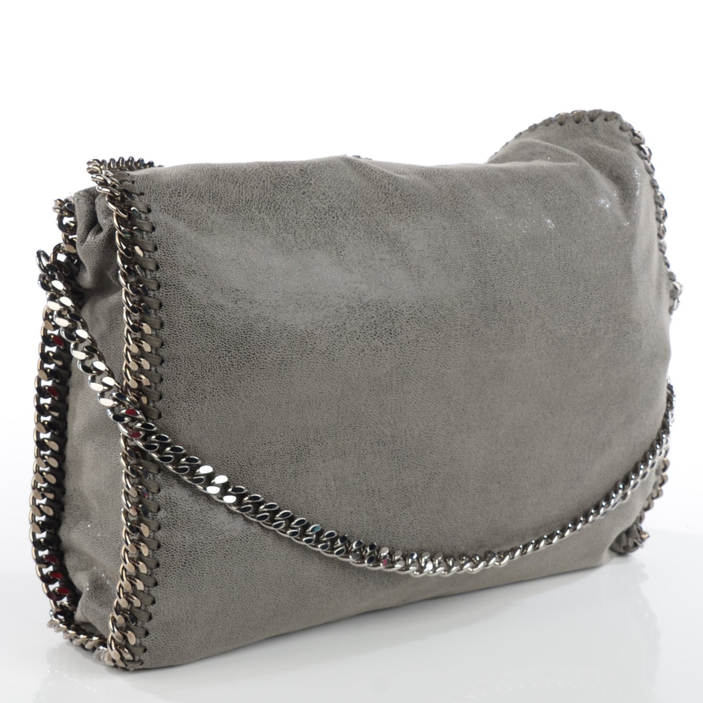 Shaggy Deer Falabella Fold Over Tote Grey