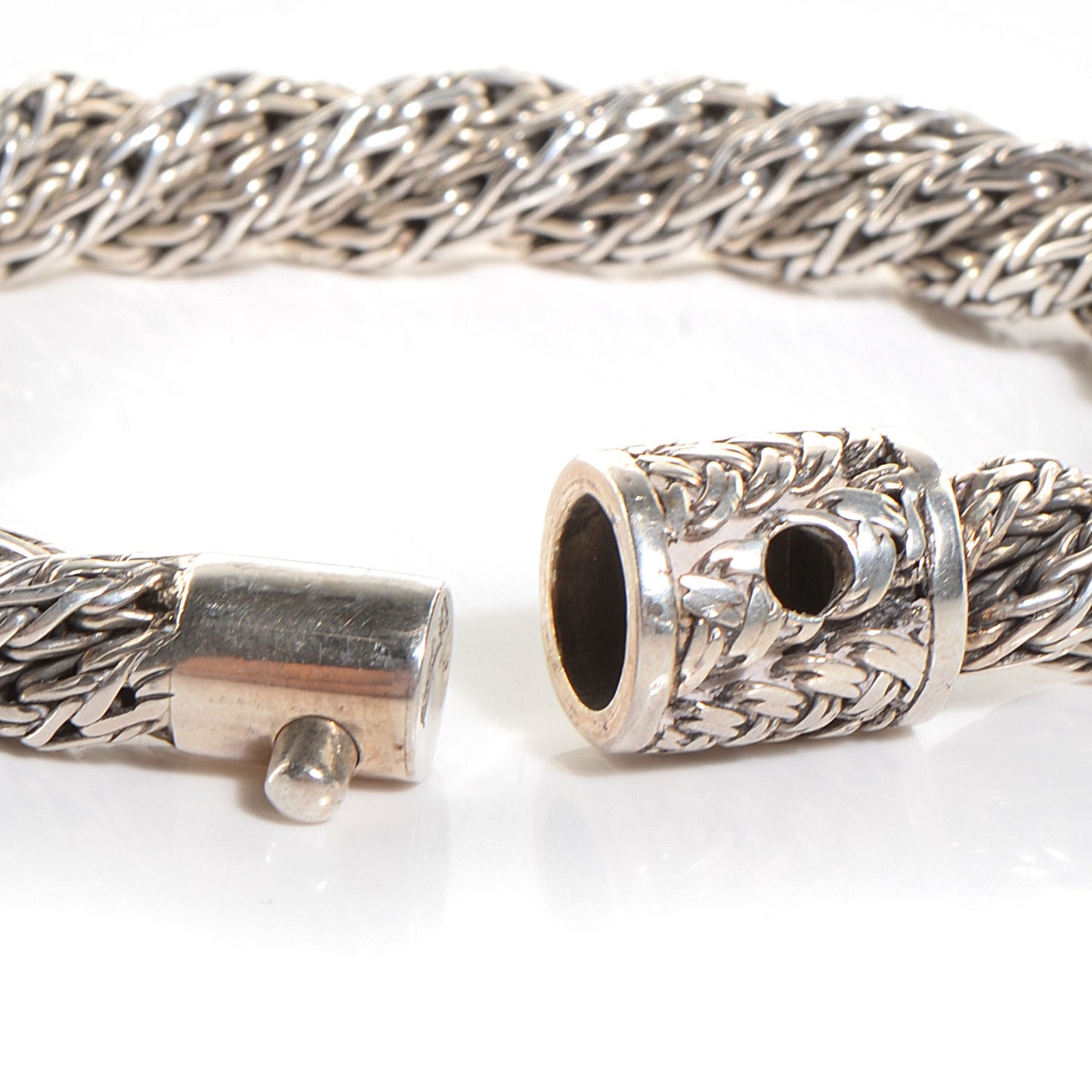 Sterling Silver Classic Chain Clasp Bracelet Small