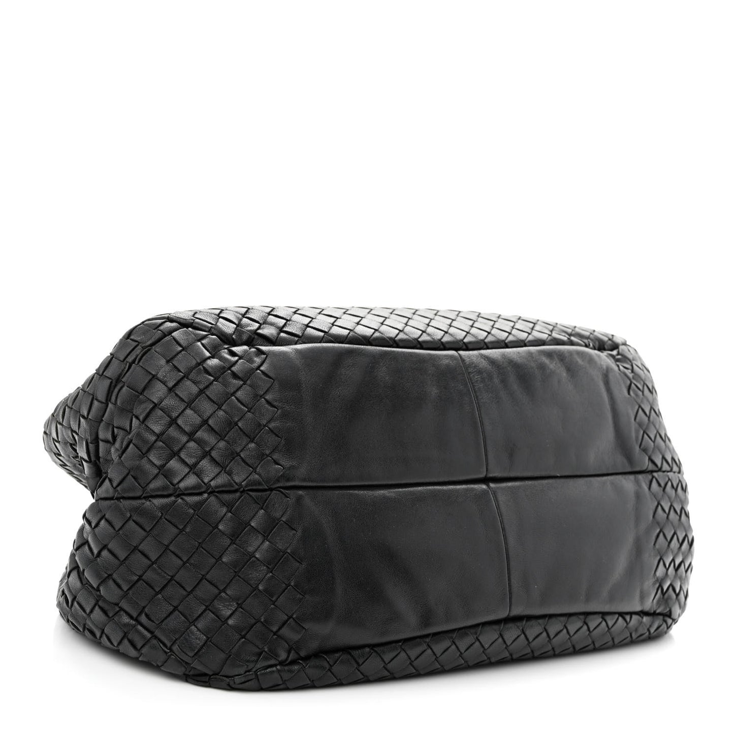Nappa Intrecciato Medium Campana Hobo Black