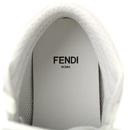 Fendi Nappa Macro FF Embossed Womens High Top Sneakers 36 White Ice 6 of 8