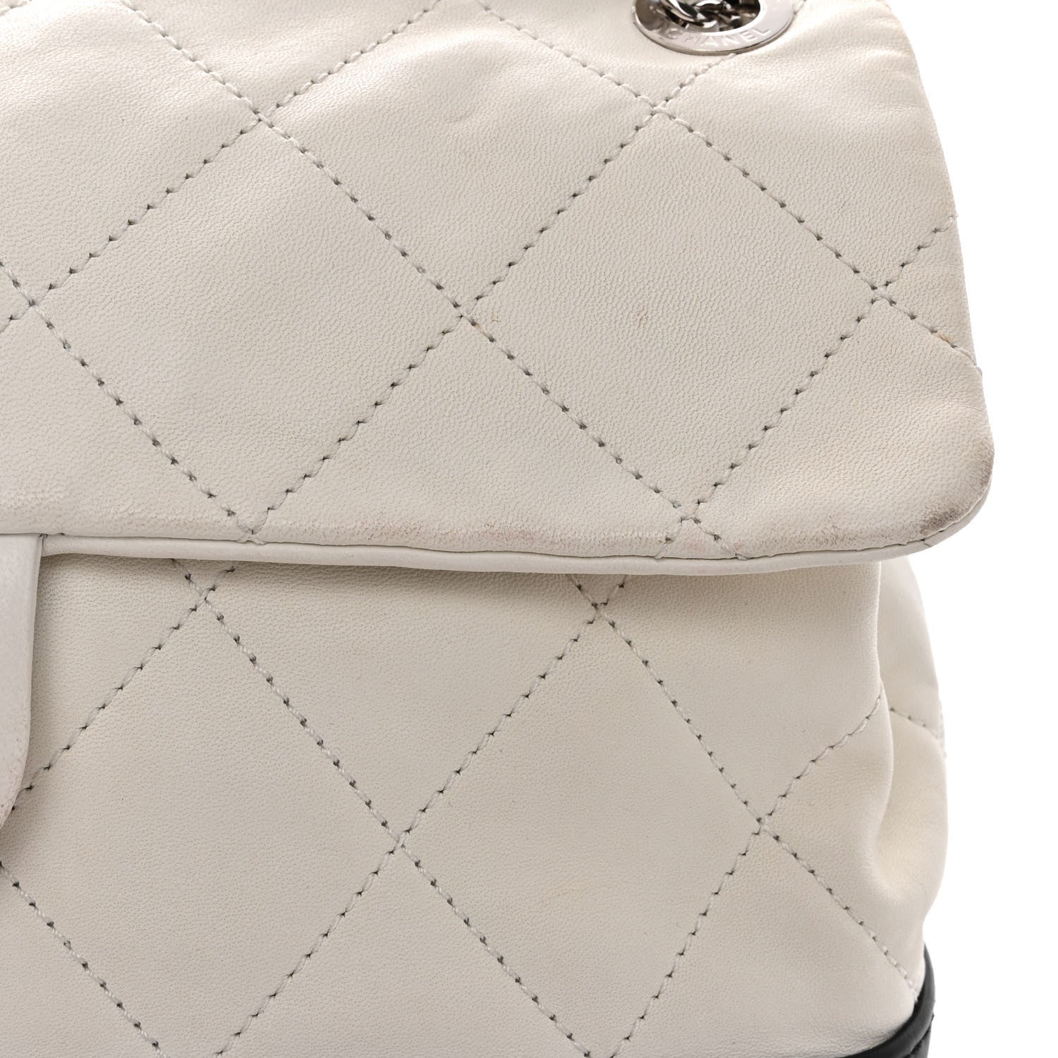 Chanel Calfskin Quilted VIP Flap White Black 11 of 16