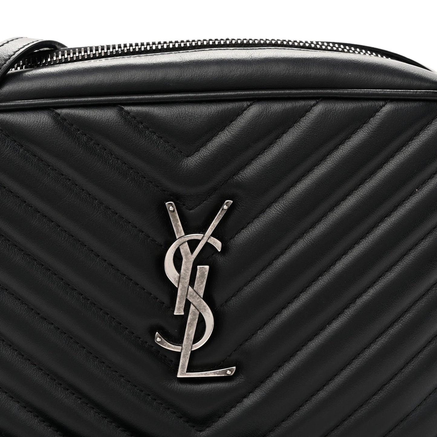 Calfskin Matelasse Monogram Lou Camera Bag Black