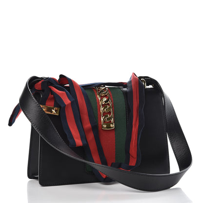 Gucci Calfskin Small Sylvie Shoulder Bag Black 3 of 14