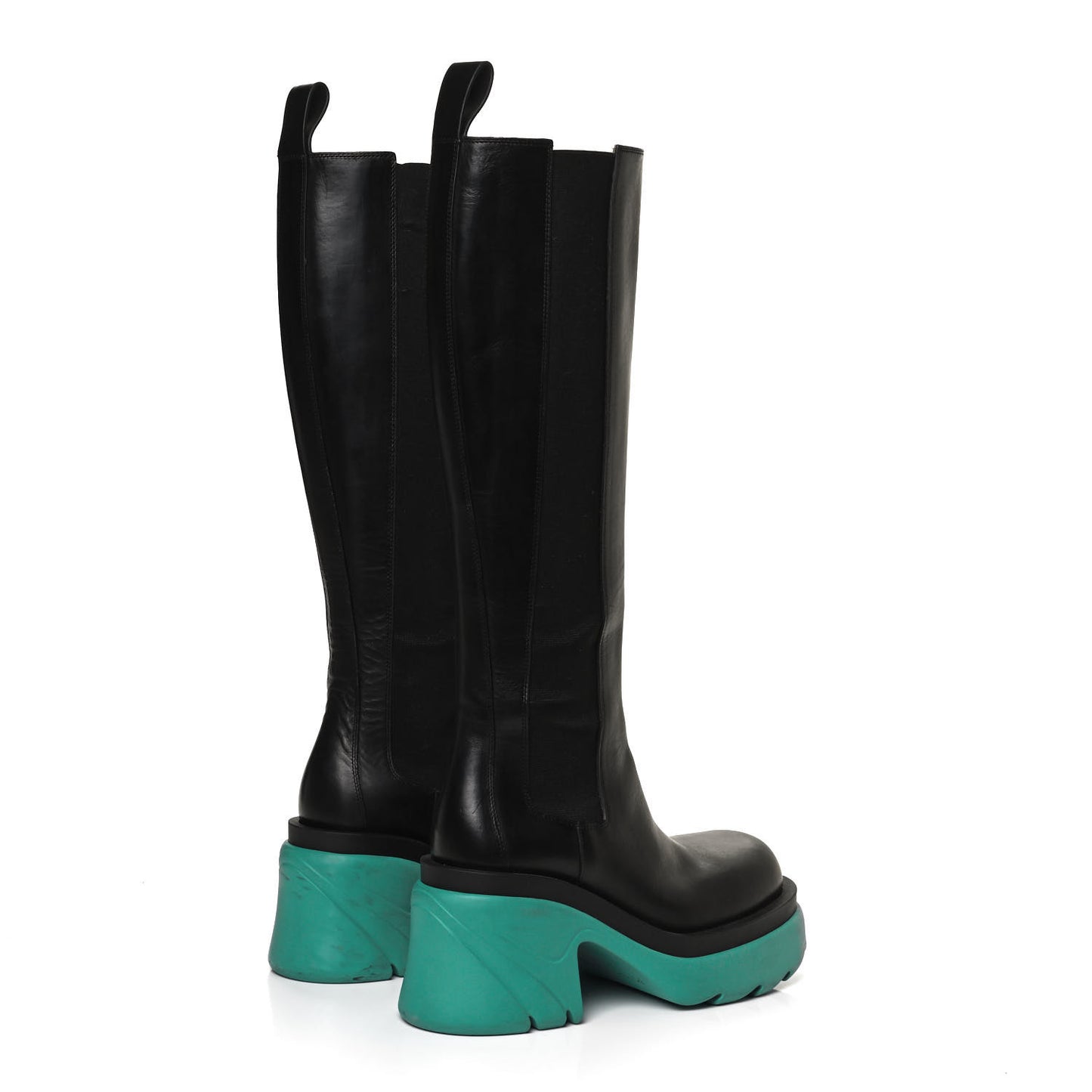 Calfskin The Flash High Chelsea Boots 38 Black Neptune