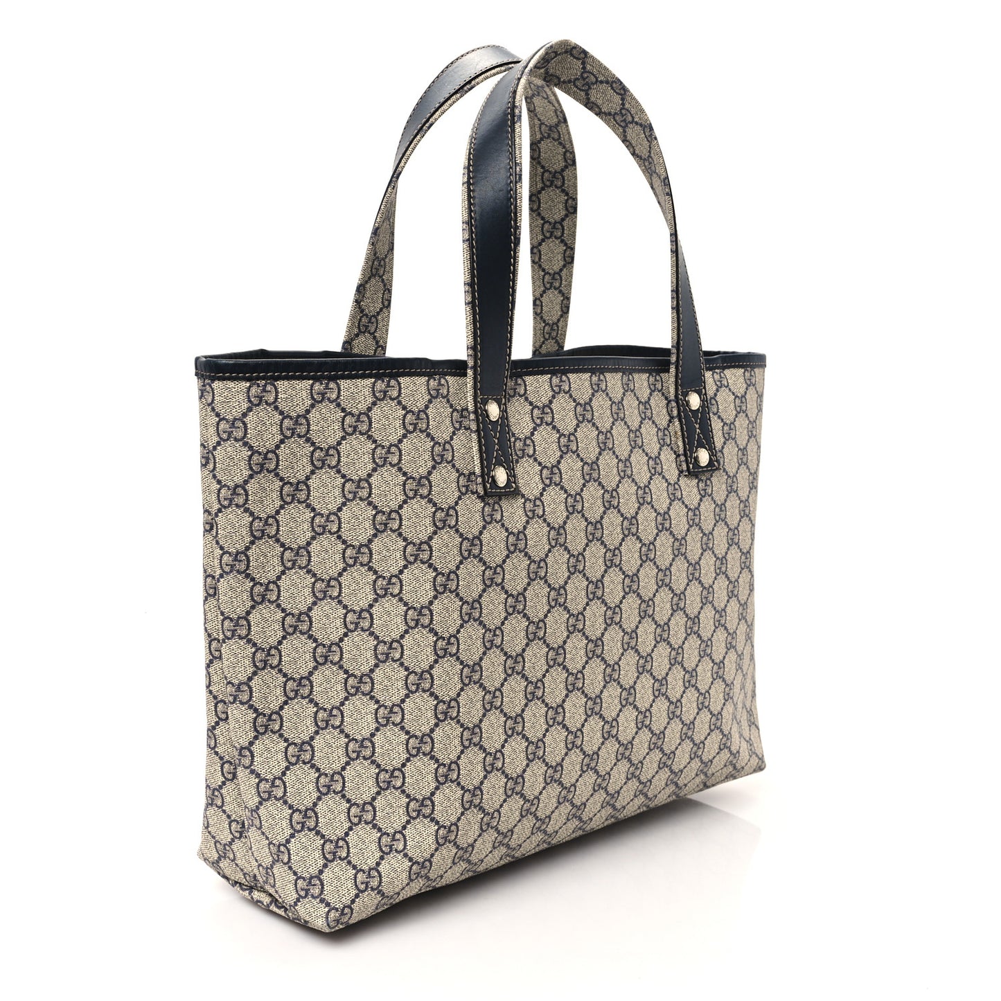 GG Plus Monogram Medium Signature Web Loop Tote Navy
