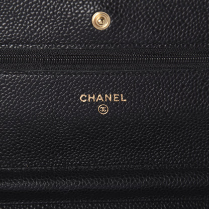 Chanel Caviar Quilted Wallet On Chain WOC Black 6 of 10