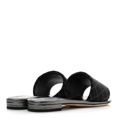 Chanel Pearl Embroidery CC Mules 36 Black 4 of 10