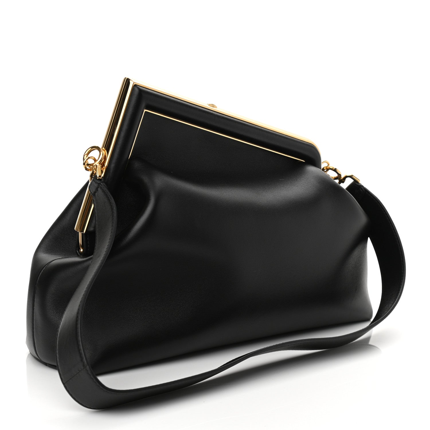 Fendi Shiny Nappa Medium Fendi First Black 3 of 10