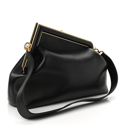 Fendi Shiny Nappa Medium Fendi First Black 3 of 10