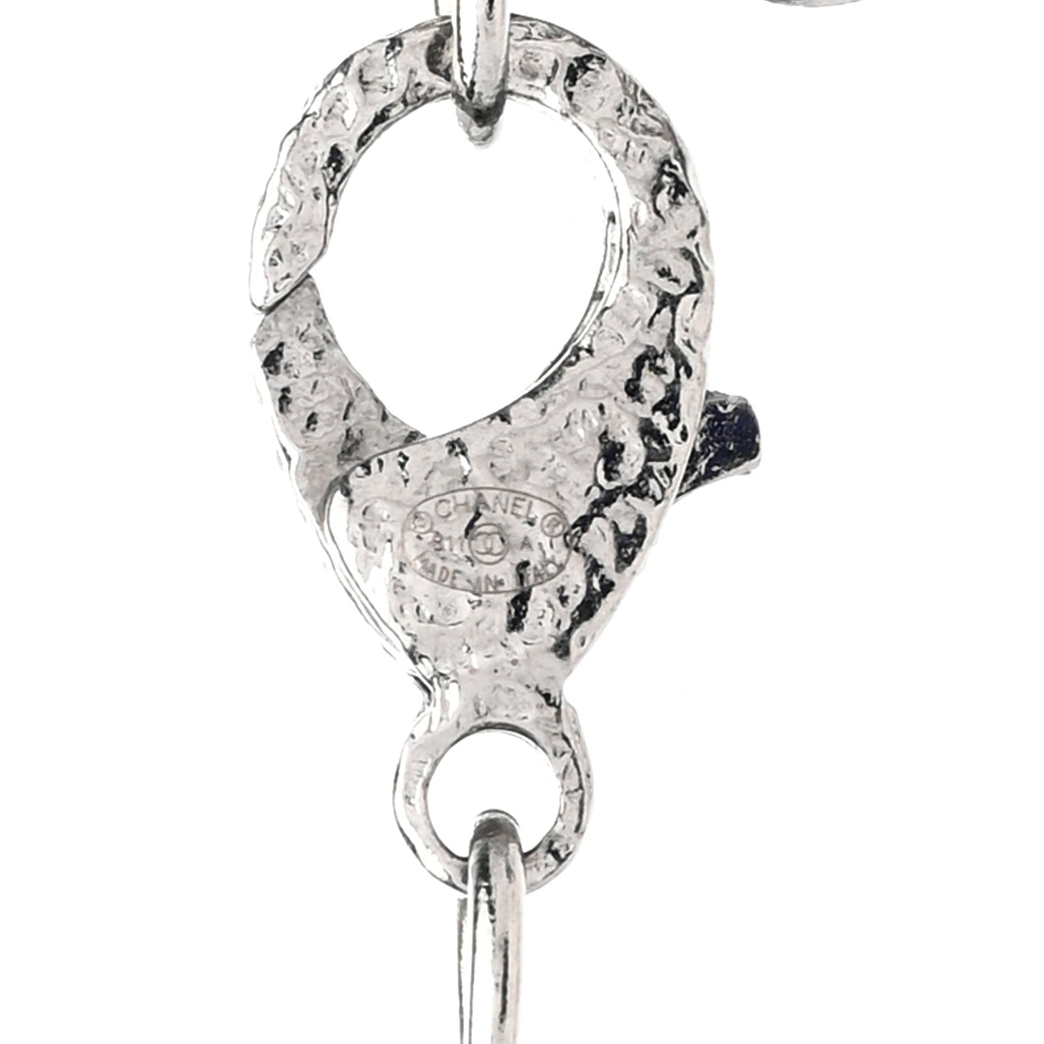Chanel Pearl Resin Beaded CC Heart Long Necklace Ruthenium Multicolor 6 of 6