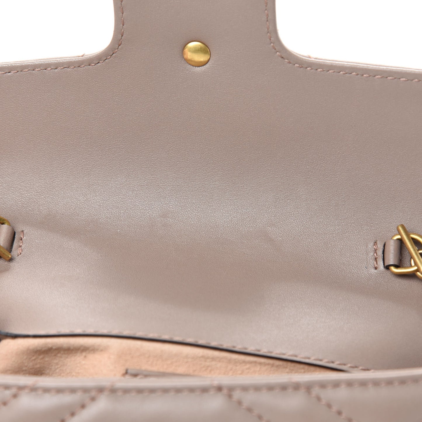 Calfskin Matelasse Super Mini GG Marmont Shoulder Bag Porcelain Rose