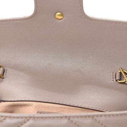 Gucci Calfskin Matelasse Super Mini GG Marmont Shoulder Bag Porcelain Rose 8 of 12