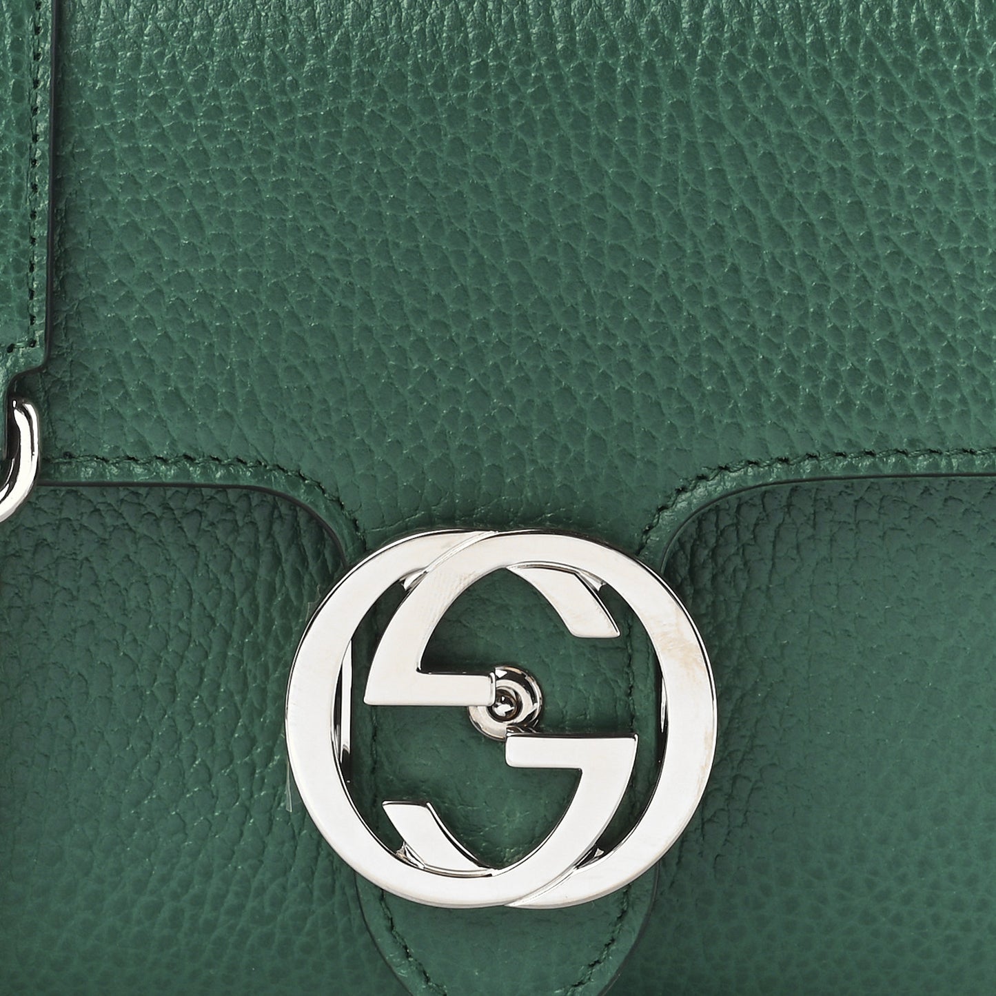 Dollar Calfskin Interlocking G Crossbody Bag Emerald