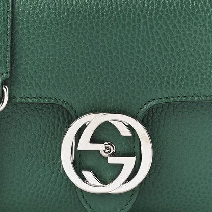 Gucci Dollar Calfskin Interlocking G Crossbody Bag Emerald 9 of 12