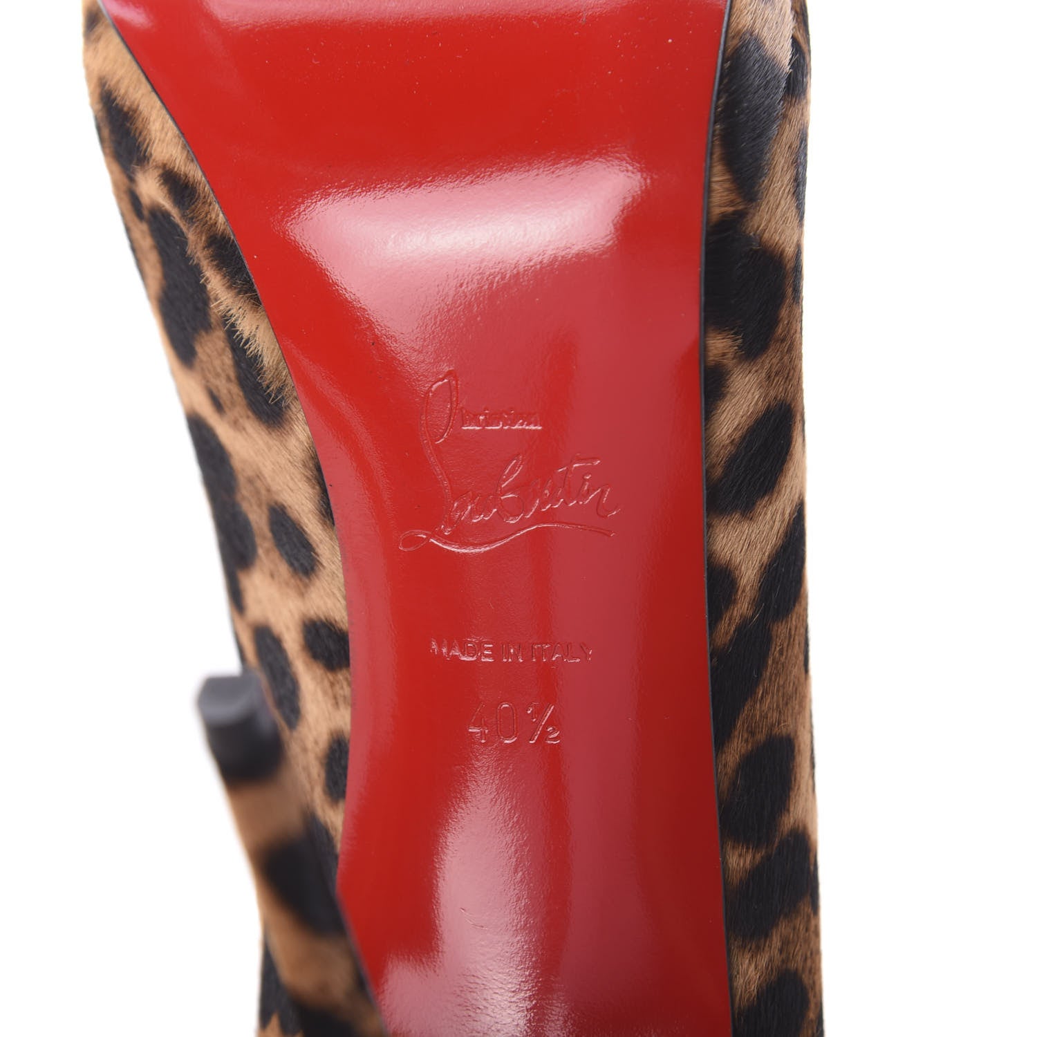 Christian Louboutin Calf Hair Leopard Print Filo 120 Pumps 40.5 Leopard Black 5 of 6