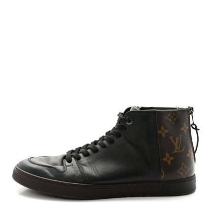 Louis Vuitton Calfskin Monogram Line-Up Sneaker Boot 6 Black 1 of 9