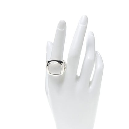 David Yurman Sterling Silver White Agate 14mm Albion Ring 58 8.5 2 of 6