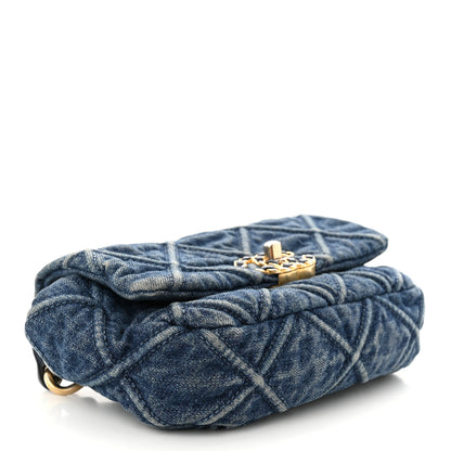 Chanel Denim Quilted Chanel 19 Belt Bag Blue 4 of 11
