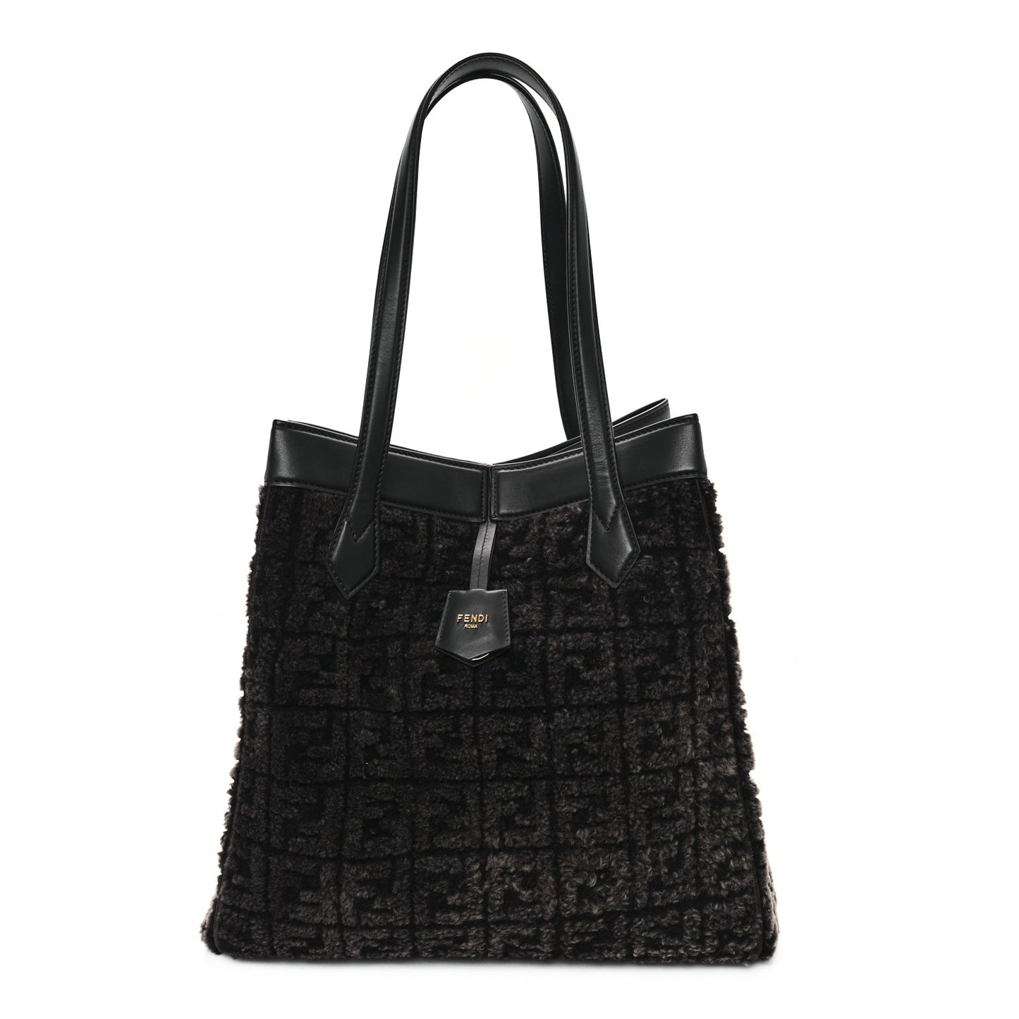 Sheepskin FF 1974 Large Fendi Origami Brown