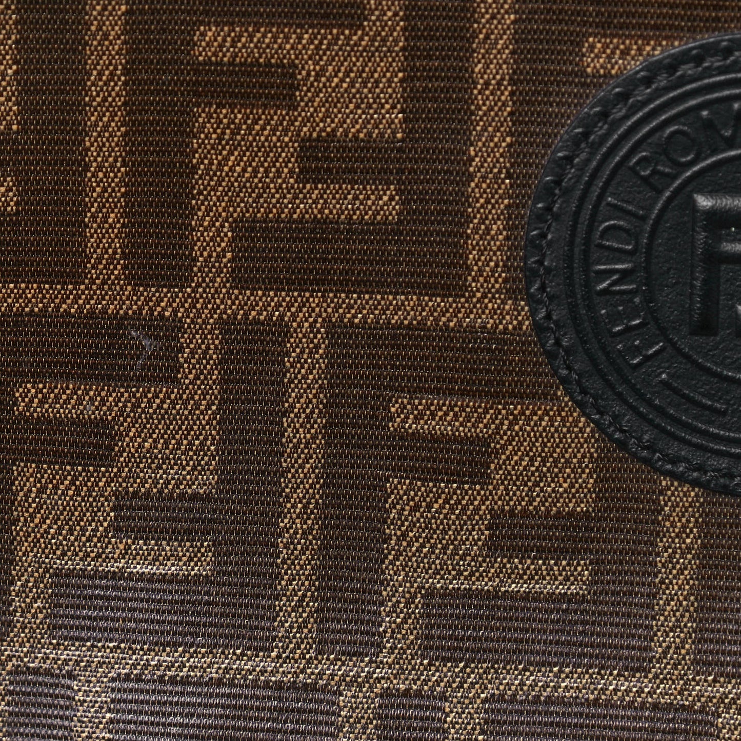 Glazed Fabric Vitello Century FF 1974 Stamp Patch Mini Peekaboo Defender Cover Mogano Panna Black