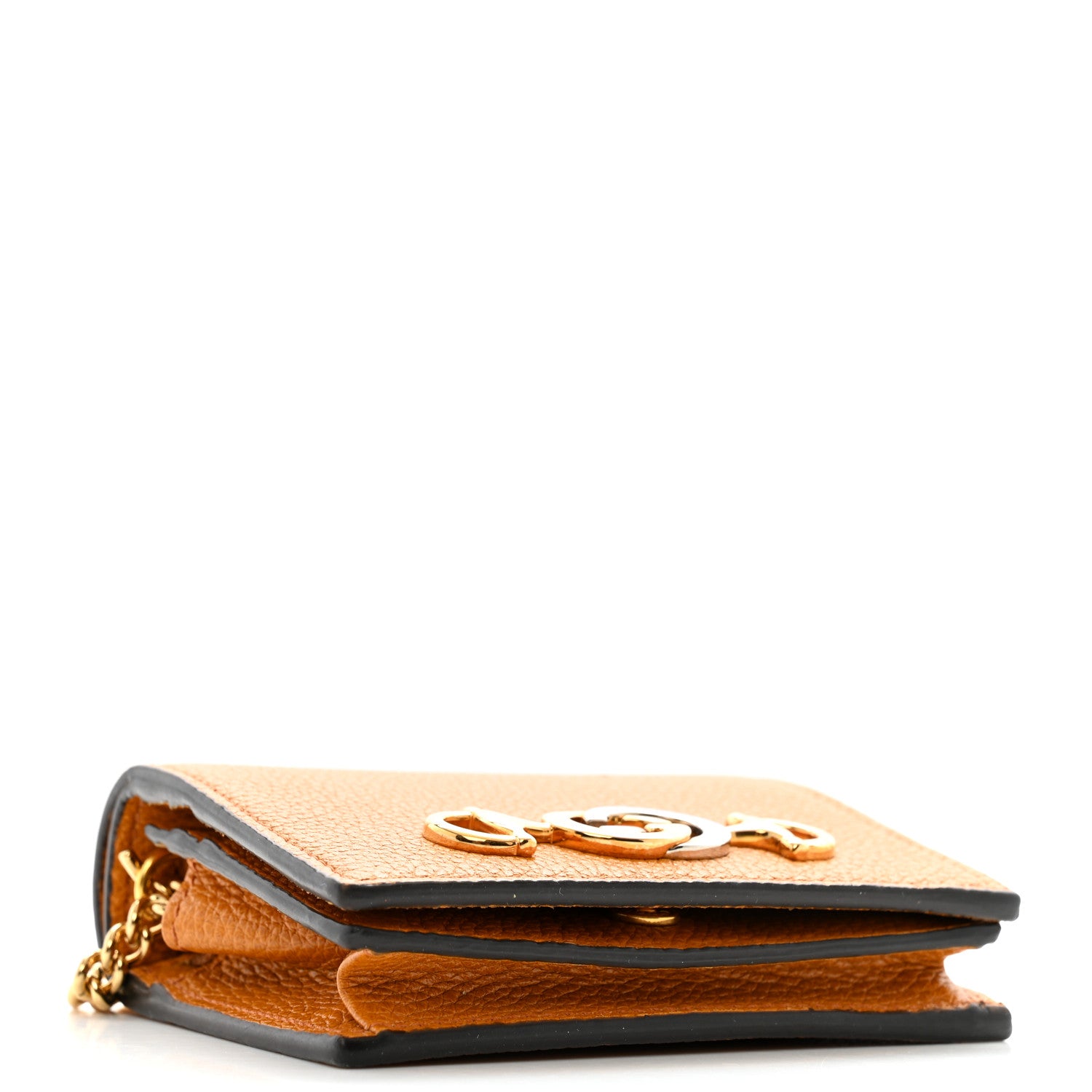 Gucci Grainy Calfskin Zumi Chain Card Case Wallet Friky Taupe 4 of 12