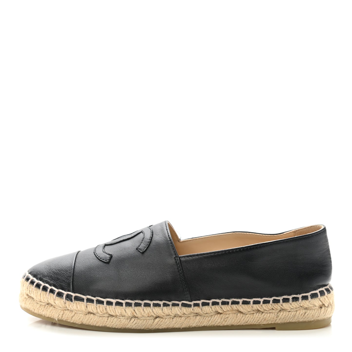 Lambskin CC Espadrilles 37 Black