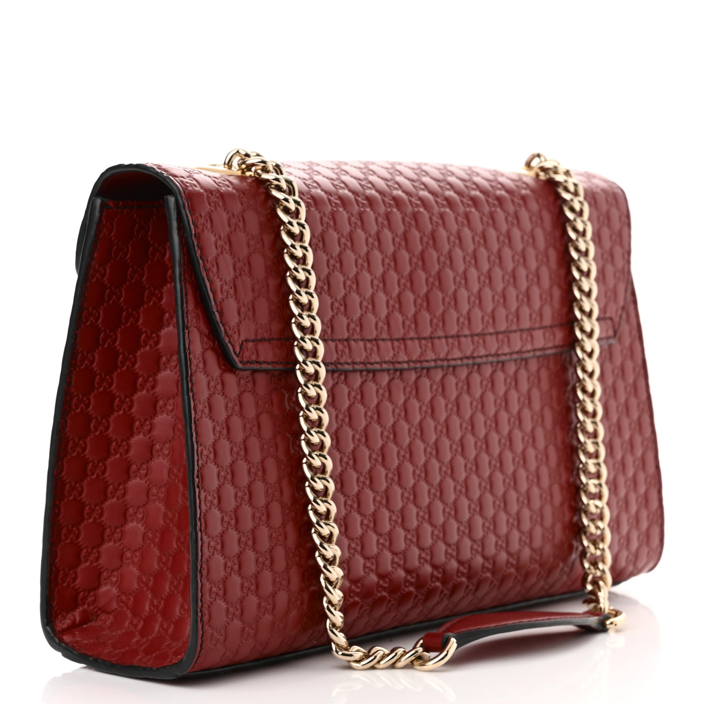 Microguccissima Medium Emily Chain Shoulder Bag Red