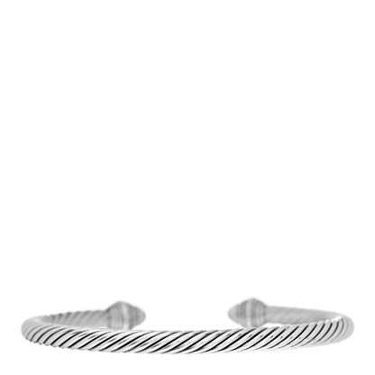 David Yurman Sterling Silver 14K Yellow Gold Diamond 5mm Cable Classics Bracelet 3 of 4