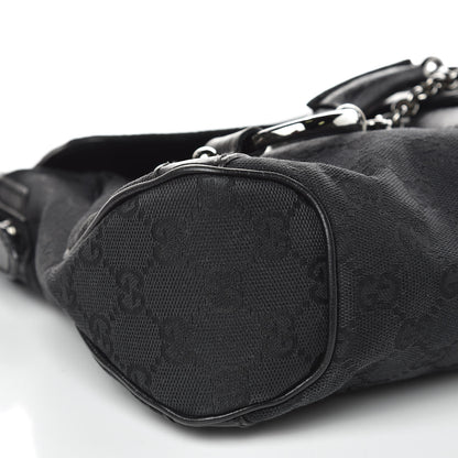 Gucci Monogram Horsebit Chain Flap Shoulder Bag Black 8 of 12