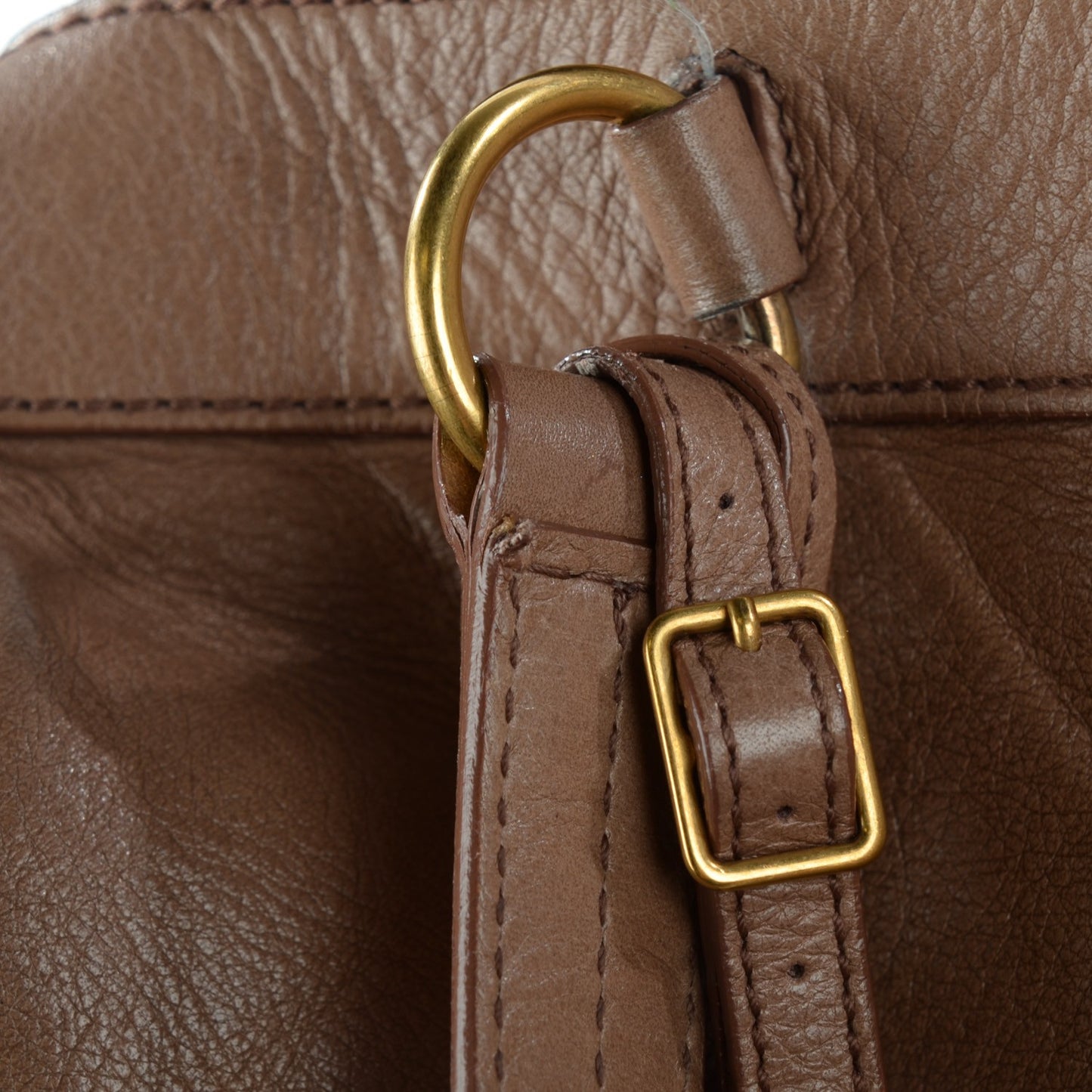 Calfskin Large Vanity Bowler Camel