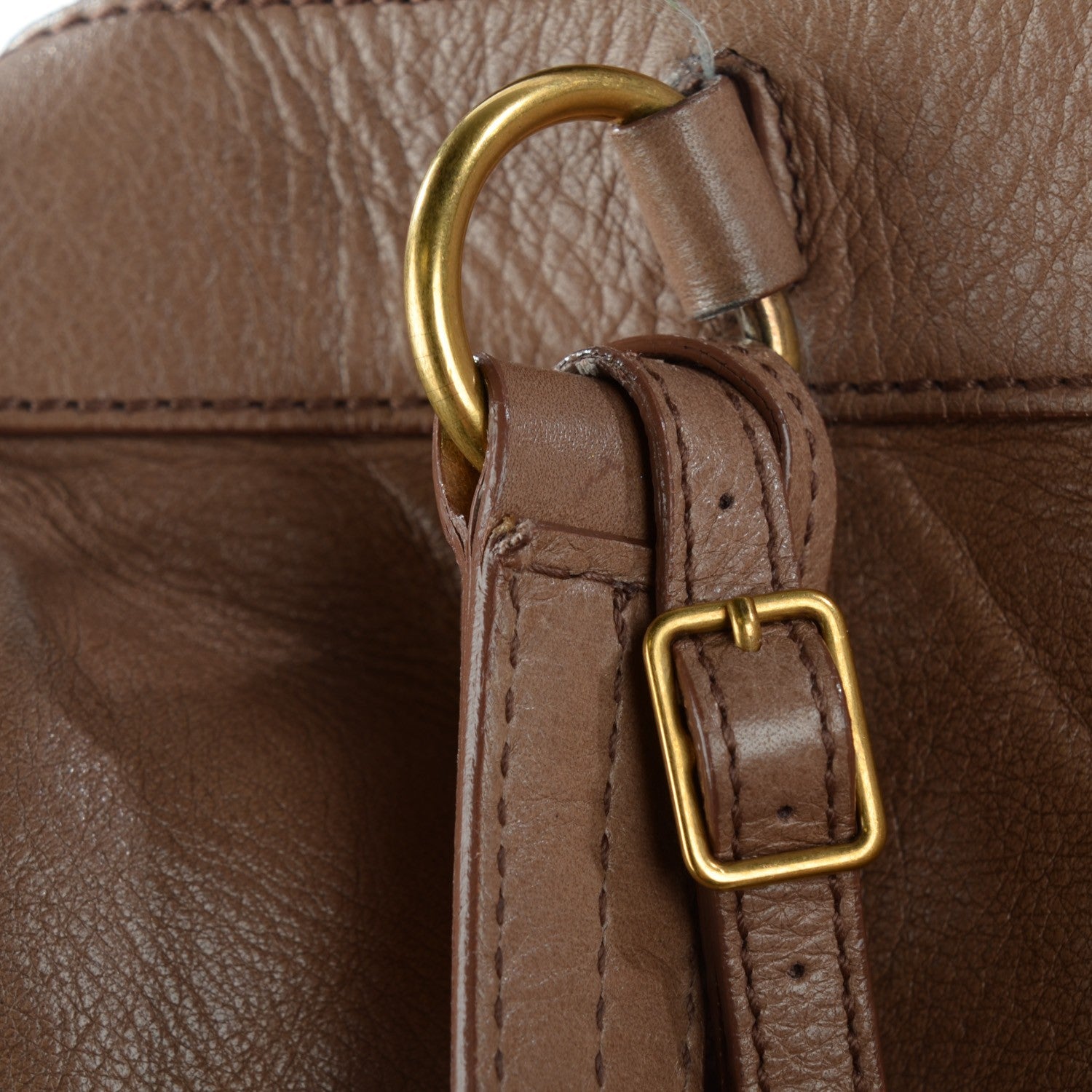 Saint Laurent Calfskin Large Vanity Bowler Camel 7 of 15