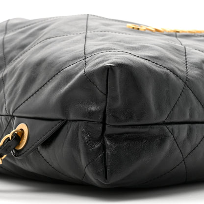 Chanel Shiny Calfskin Quilted Chanel 22 Backpack Black 10 of 10