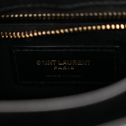 Saint Laurent Patent Y Quilted Monogram Toy Loulou Crossbody Bag Black 7 of 10