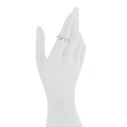 Cartier 18K Yellow Gold 8 Diamond 4mm LOVE Wedding Band Ring 53 6.5 2 of 5