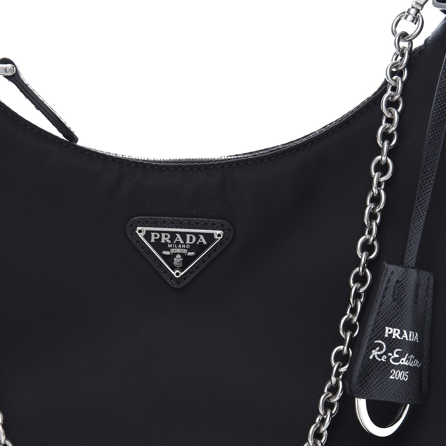 Prada Nylon Re-Edition 2005 Shoulder Bag Black 12 of 14