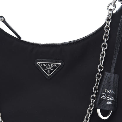 Prada Nylon Re-Edition 2005 Shoulder Bag Black 12 of 14