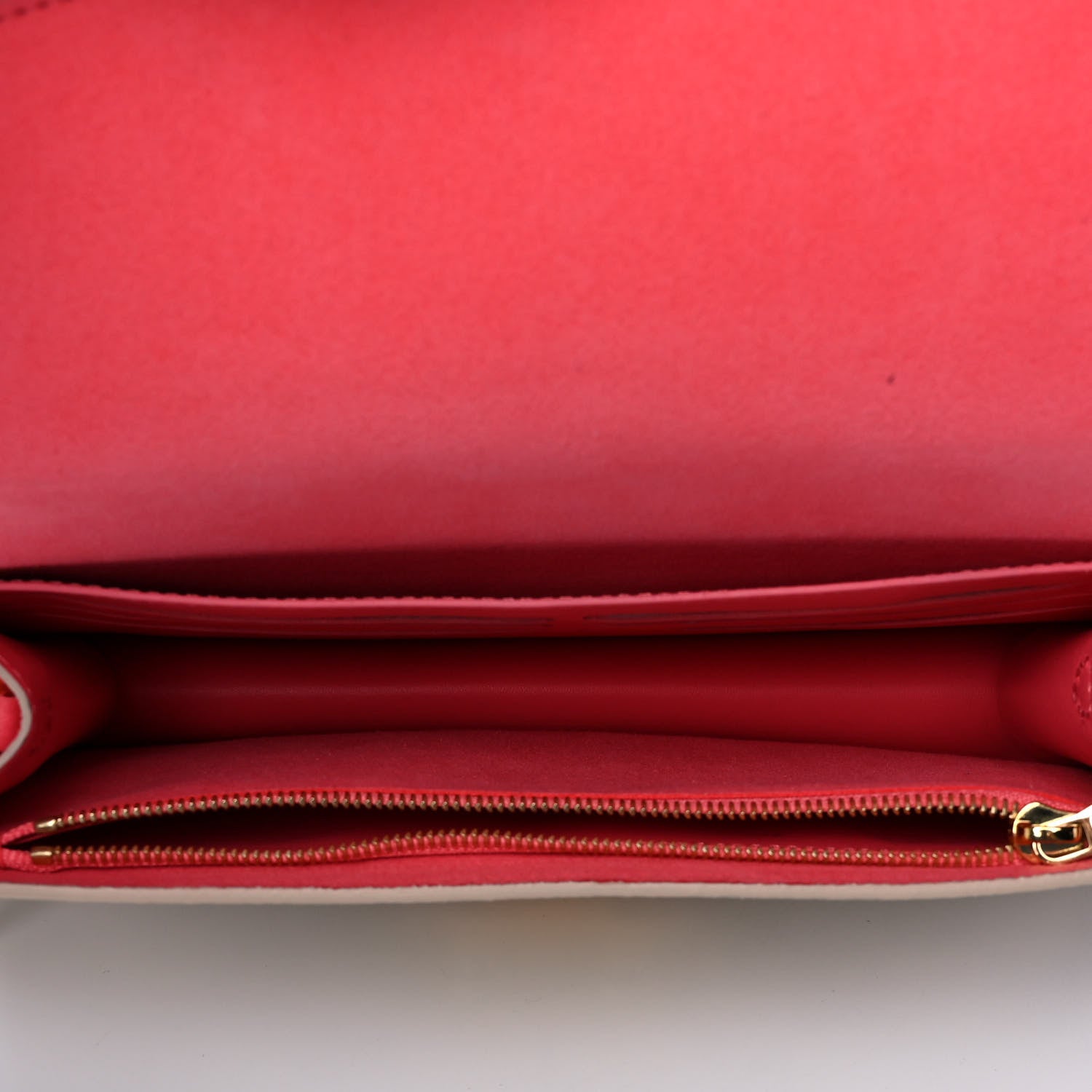 Louis Vuitton Damier Azur Croisette Chain Wallet Rose Papaye 5 of 9