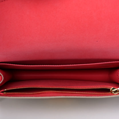 Louis Vuitton Damier Azur Croisette Chain Wallet Rose Papaye 5 of 9
