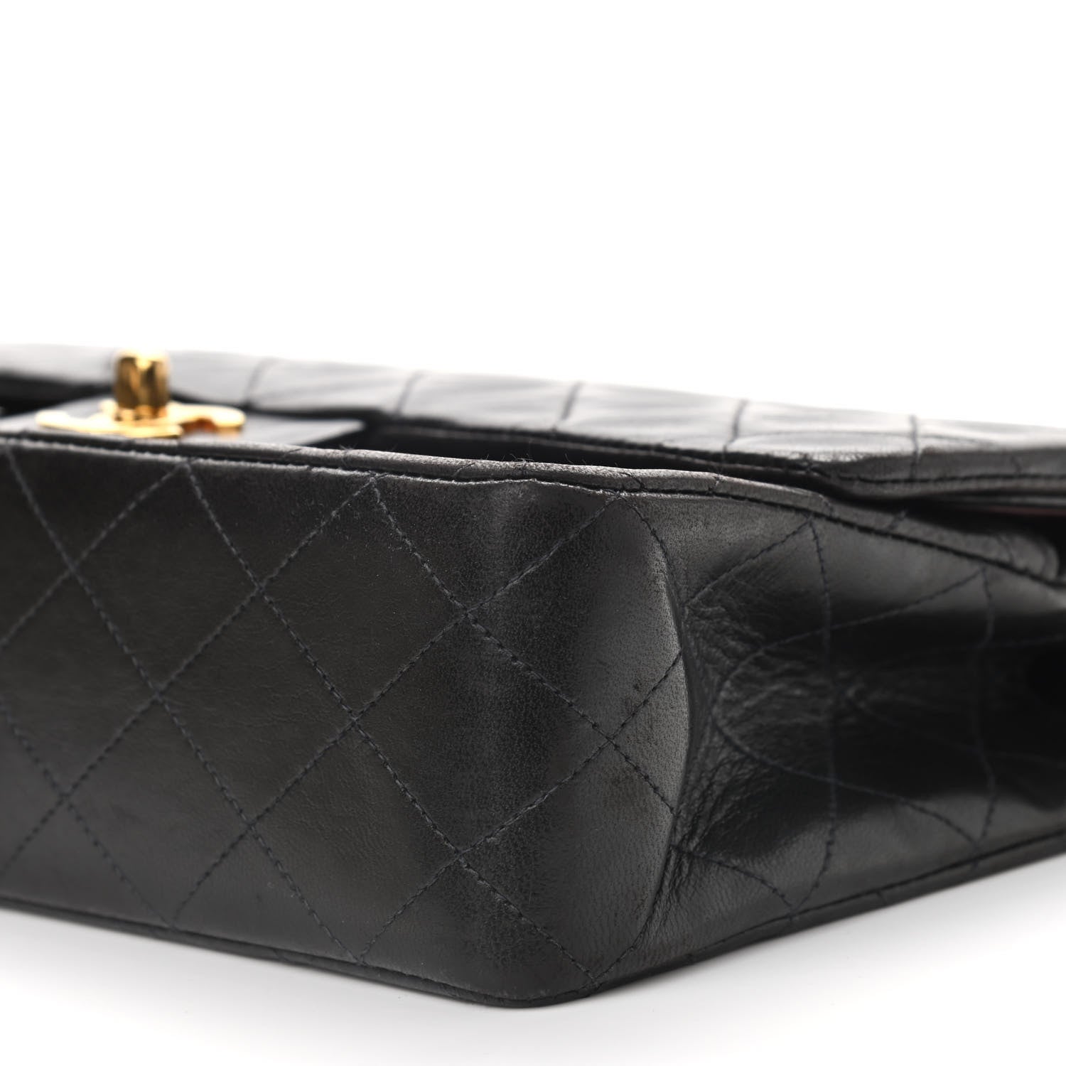 Chanel Lambskin Quilted Medium Double Flap Black 12 of 12