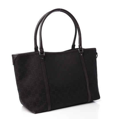 Gucci Denim Dollar Calfskin GG Monogram Medium Joy Tote Brown 2 of 12