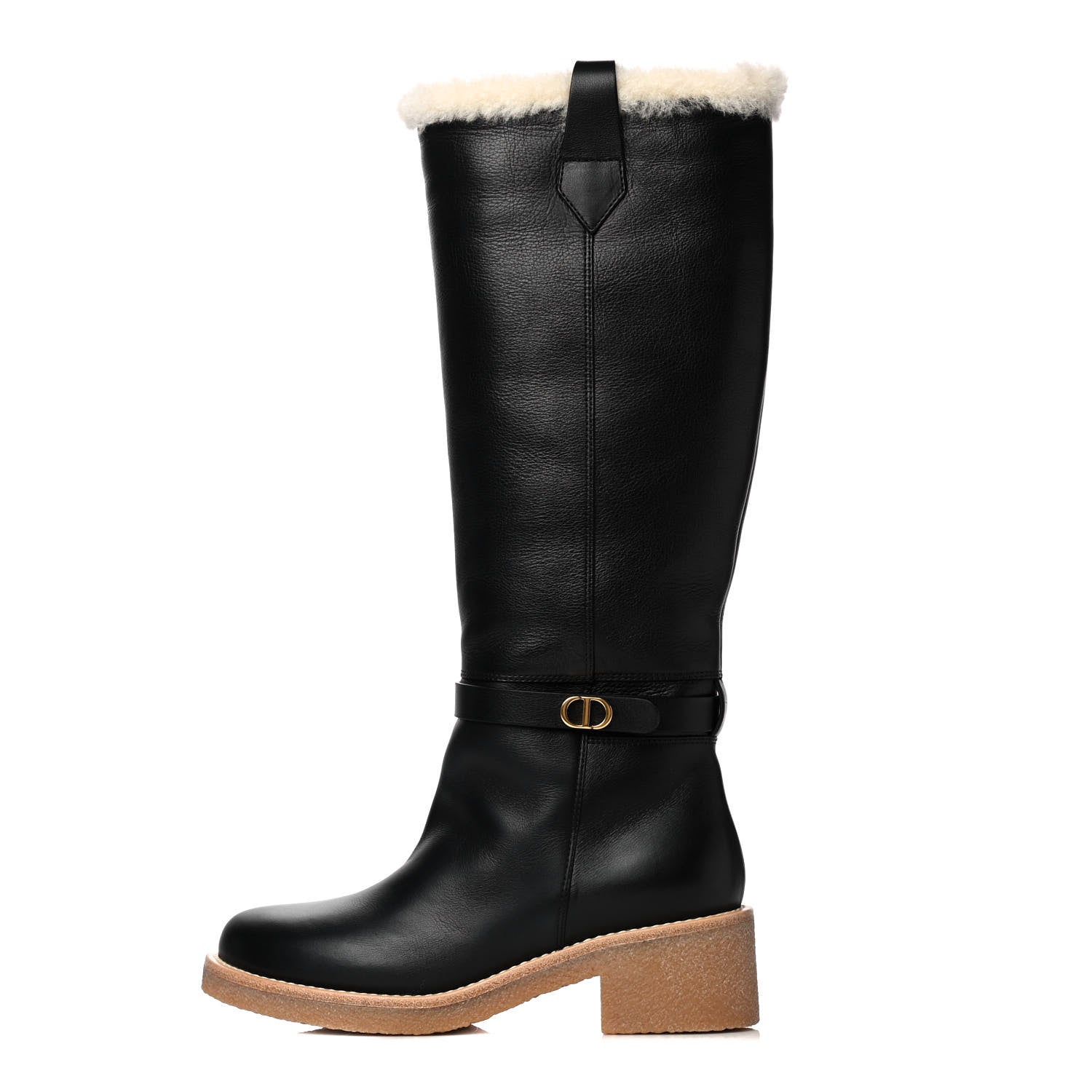 Christian Dior Calfskin Shearling D-Furious Boots 37 Black 1 of 20