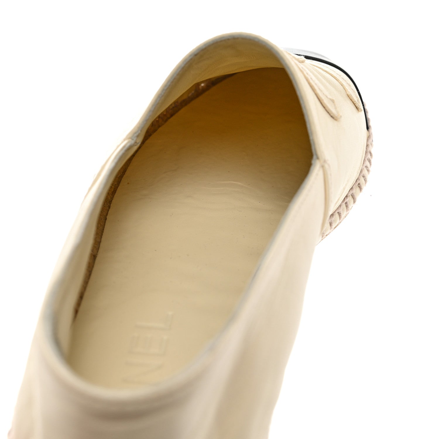 Chanel Lambskin CC Espadrilles 39 White Black 10 of 12