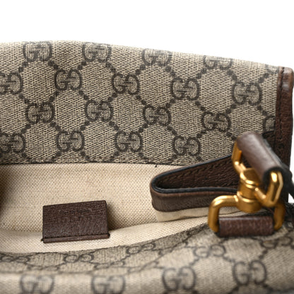 Gucci GG Supreme Monogram Web Small Neo Vintage Double Flap Messenger Bag Beige New Acero 15 of 16