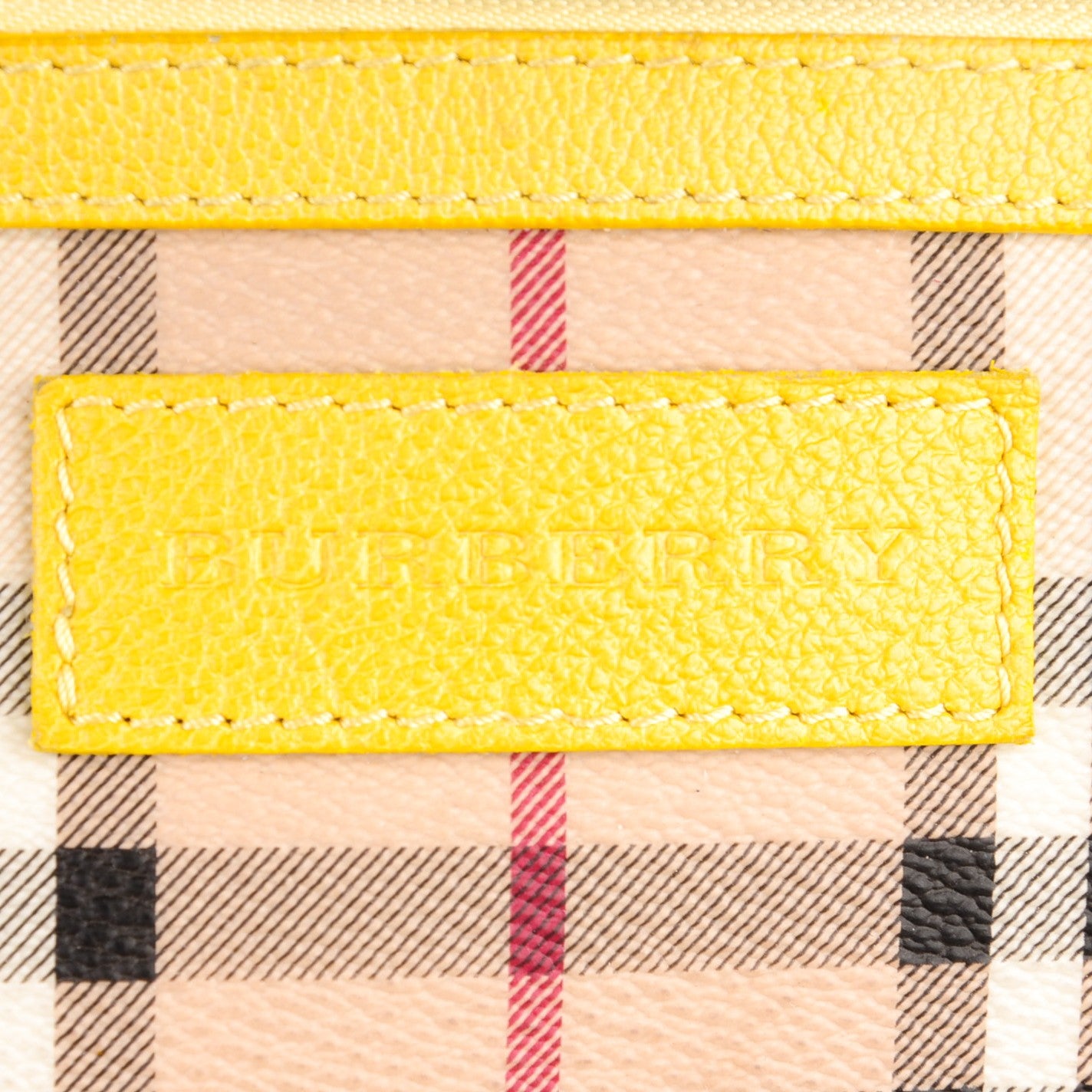 Burberry Haymarket Check Small Canterbury Tote Yellow 8 of 10