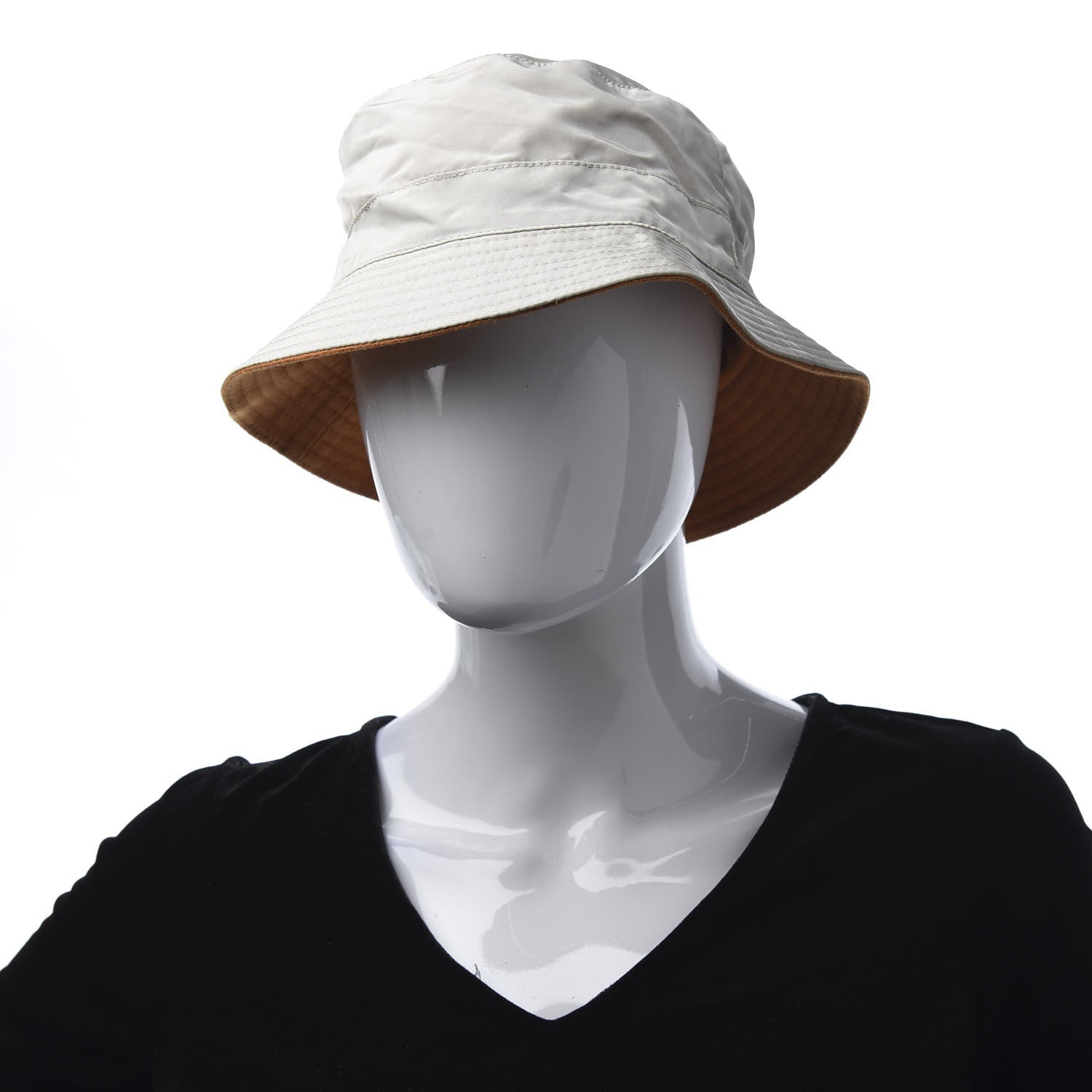 Hermes Polyester Nylon Bucket Hat 57 White 2 of 6