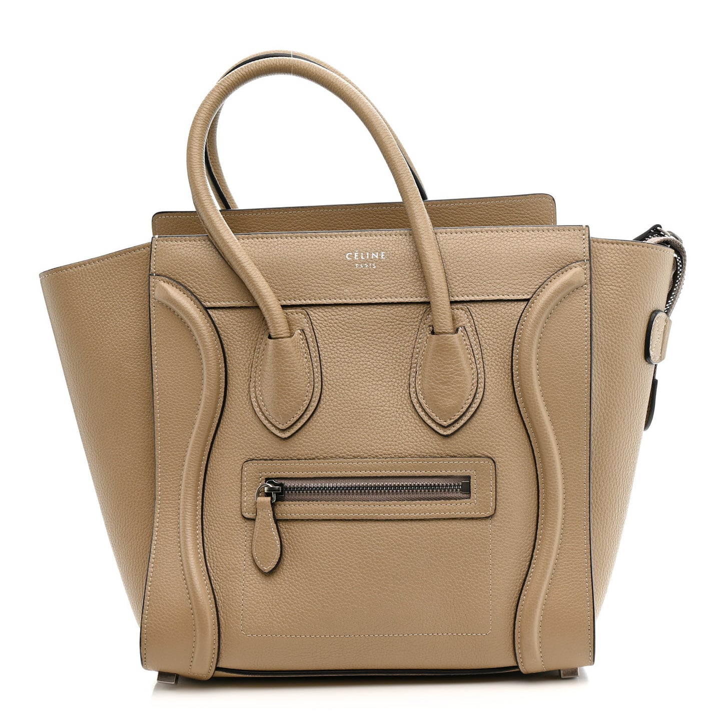 Drummed Calfskin Micro Luggage Dune