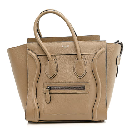 Celine Drummed Calfskin Micro Luggage Dune 1 of 11