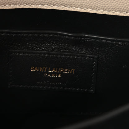 Saint Laurent Grain de Poudre Mini Classic Monogram Cassandra Top Handle Vintage White 6 of 9