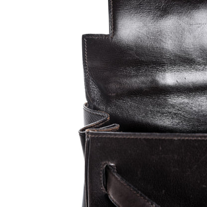 Hermes Box Kelly Retourne 32 Chocolate 36 of 53